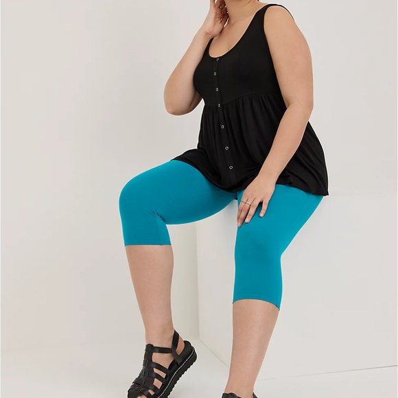 ❤️NWT VINTAGE TORRID LEGGING - BRIGHT BLUE - PEDAL PUSHER - SIGNATURE WAIST 1X - Picture 6 of 10